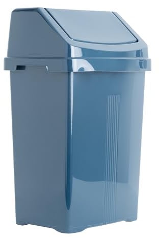 M1SS 8L/25L/50L Litre Plastic Swing Bin Waste Recycle Dustbins Kitchen, Bathroom Rubbish Trash Refused Bins (Midnight Navy, 50 Litre)
