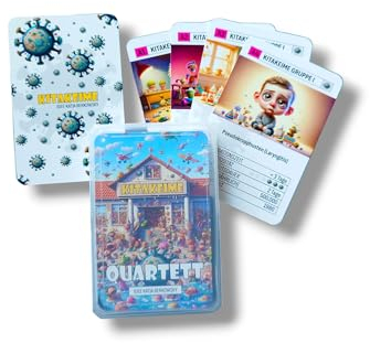 ZYZYZK Katja Berkowsky Quartett Kartenspiel Kitakeime - Kartenspiel, 36+ Jahre, Handgemacht, Unisex, Kind, Deutsch