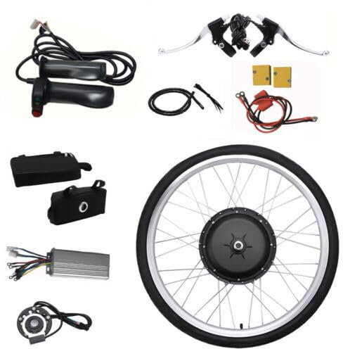czyuRachel 26 Zoll E-Bike Vorderrad, 36v 250w Elektrofahrrad Umbausatz Conversion Motor Kit Ebike Conversion Kit Electric Bicycle Umbausatz Pedelec Umbausatz Mit Qualität Controller Tasche
