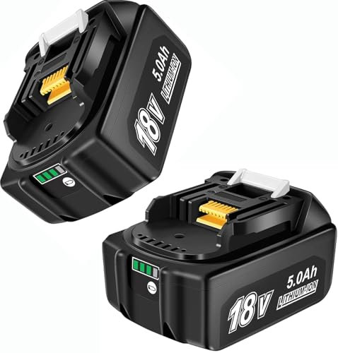 Anechka 18V Battery for Makita 18v Cordless Tools Battery, 2Packs 18V Battery Capacity Output 5.0Ah