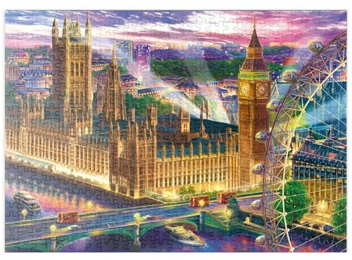 MyPuzzle Lichter über der Themse: EIN Abend in London - Premium 500 Teile Puzzle - MyPuzzle Sonderkollektion von Puzzle Galaxy