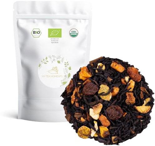 Té Negro Tarta de Manzana a Granel 100 Gramos - Cultivo Sostenible - Ingredientes Naturales; Té Ceylon, China y Sudíndico combinado con Canela, Limón, Manzana, Membrillo, Naranja, Pasa, Vainilla.