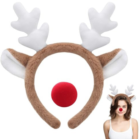 PPGGOPP Weihnachten Rentier Stirnbänder, Weihnachten Stirnbänder, Weihnachts Haarreifen, Weihnachtsaccessoires, Geweih Haarreif, Weihnachts Haarschmuck, für Weihnachten Party Zubehör