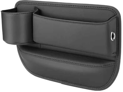 DRYIC Poche Rangement Voiture Porte-Gobelet pour A&UDI A3 8L 8P A4 B6 B7 boîte Rangement Cuir Voiture avec Porte-gobelet réglable et Poche Rangement Voiture