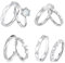 Hoisy Ring Verstellbar Personalisiert Für Sie Und Ihn Wedding Ring Couple 925 Promise Ring Adjustable Valentinstag