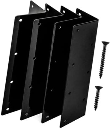 YWJLQH Garden Bed Corner Connectors for Raised Planters, Metal Brackets for Flower Beds, 4 Piece