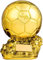 Fmarche Trophée Ballon Or Football Champion Trophée Golden Ballon Football Trophy Collection de Souvenirs Décorations Maison Bureau Cadeaux pour Fans (15cm)