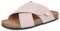 Ciabatte Donna Sandali Moda Pantofole in Pelle con Sottopiede in Sughero,rosa,EU42