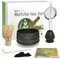 Mycketop Ensemble de 7 pièces à matcha de qualité supérieure avec bol en céramique, chases en bambou, passoire à matcha, cuillère à café, serviette à thé, 2 supports – Kit complet pour cadeau de
