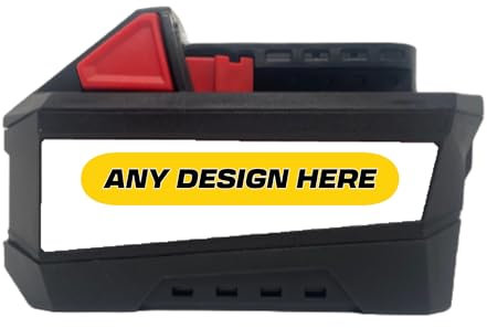 Custom Battery Sticker made for Milwaukee red lithium forge 18V 6ah M18 HB6 Lithium-Ion Battery - Personalized Decal made for the Milwaukee red lithium forge 18v 6Ah Power Tool Battery