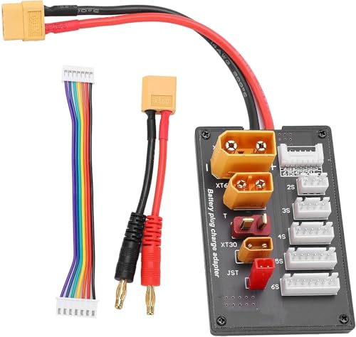 ABS Xt60 Lipo-Parallel-Ladeplatine mit 14AWG Silikonkabel, XT90/XT30/JST/T Stecker Parallelladeplatine, Xt30 Xt60 Parallel-Ladekarte für 2S-6S-Akkus Lipo Stecker