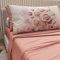 PETTI Artigiani Italiani - Parure de Draps en Coton pour Lit 1 Place et Demi Française avec Taies d'oreiller et Drap Housse 140x200, Motif Floral Rose Poudré, 100% Fabriqué en Italie