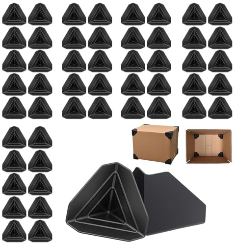 50 Stück Kunststoff Eckenschutz, Möbel Ecken Schwarz Kantenschutz 50x50x50mm für Möbel Holzkisten Flightcases Kofferboxen Robuste