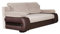 mb-moebel Sofa mit Schlaffunktion und Bettkasten Couch für Wohnzimmer Schlafsofa Schlafcouch Sofagarnitur Polstersofa Wohnlandschaft mit Bettfunktion 3 Sitzer - 206x96x82 cm - York (Beige + Braun)