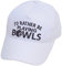 HDUK Accessories I'd Rather Be Playing Bowls Bowling 100% Cotton Baseball Cap/Unisex/One Size (Adjustable) White