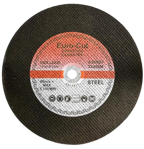 PDL – Pegdev 25 x 300mm (12) Professional Metal Cutting Abrasive Discs for Stihl Saws - Pack of 25