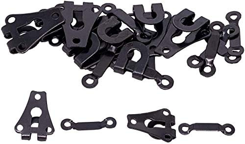 WedDecor Gunmetal 9mm Trouser Hook and Bar Fasteners Waistband Extenders for Trousers, Skirts, Arts & Crafts, DIY Project, 10pcs