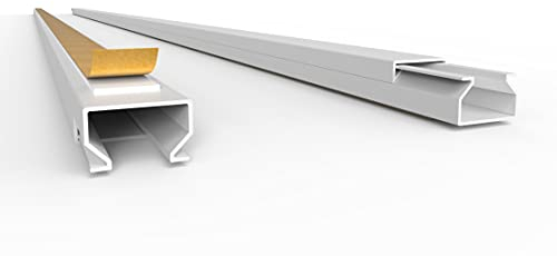 SCOS Smartcosat AVC-021 3m Kabelkanal Weiß Selbstklebend 3X 100cm 15x10mm Deckenkanal bestehend aus Unterteil und Oberteil zur Montage direkt auf der Wand
