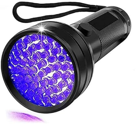 Linterna UV Luz Negra, 51 LED 395 NM Detector de luz Ultravioleta Ultravioleta para orina de Perro, Manchas de Mascotas y chinches de Cama