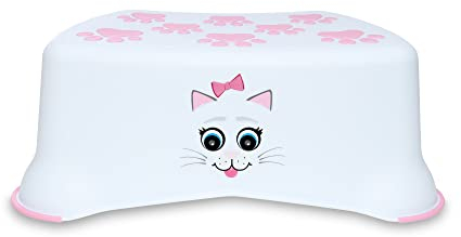 My Little Step Stool - Cat Step Stool for Toddlers, Anti-Slip Toilet Training Step for Kids to Reach The Toilet and Sink