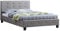CARO-Möbel Polsterbett Nebraska Bettgestell 120 x 200 cm Einzelbett Designbett inklusive Lattenrost Textilbezug in grau