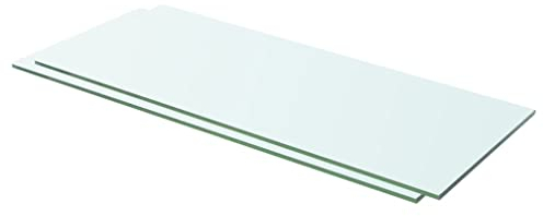 vidaXL 2X Regalboden Glas Glasboden Glasscheibe Glasplatte Regalbrett Ersatz Platte Glasscheibe für Glasregal Klarglas Transparent 60x20cm
