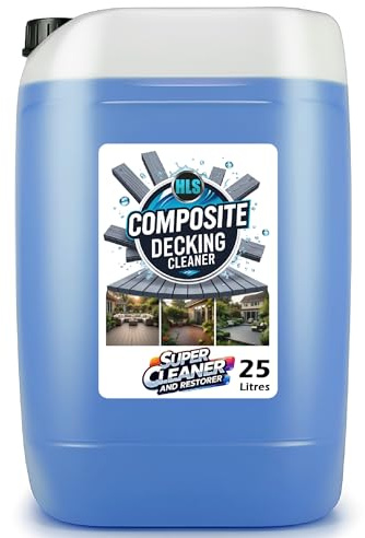 25L Composite Decking Cleaner and Reviver | Plastic Deck Cleaner | Plastic Decking Cleaner | Removes Dirt, Grime and Bird Droppings | Available in 1L, 5L, 20L, 25L | Use with CDA-50 Aftercare