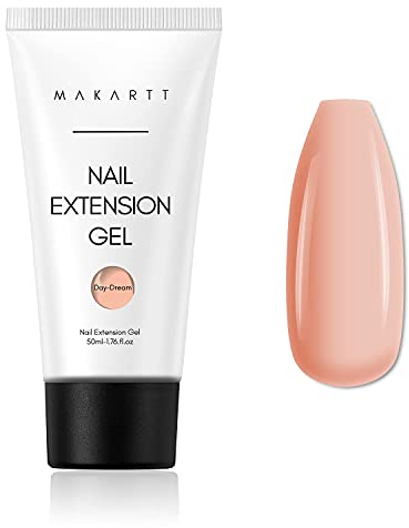 Makartt Poly Nail Extension Gel - Extension Builder Acrylic Poly Nägel Gel, Aufbaugel Extender Gel für Gelnägel für Nagelverlängerung, Nagelstärkung, Nail Art Dekoration, 50ML(Nackt)