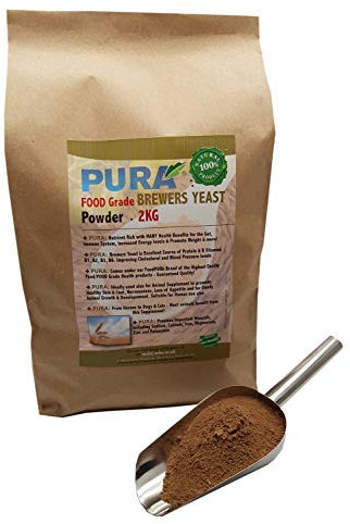 Food PURA Brewers Yeast Powder 2KG - Non De Bittered- 100% Natural, Pure, Safe & Effective - For Horses, Ponies, Dogs & Cats - Supports Healthy Skin, Coat & Digestion Human FOOD Grade!
