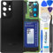LUVSS Akkudeckel für Samsung Galaxy S21 Ultra SM-G998B Rückseite Glas Deckel Original Backcover Ersatz Reparatur Set -Schwarz