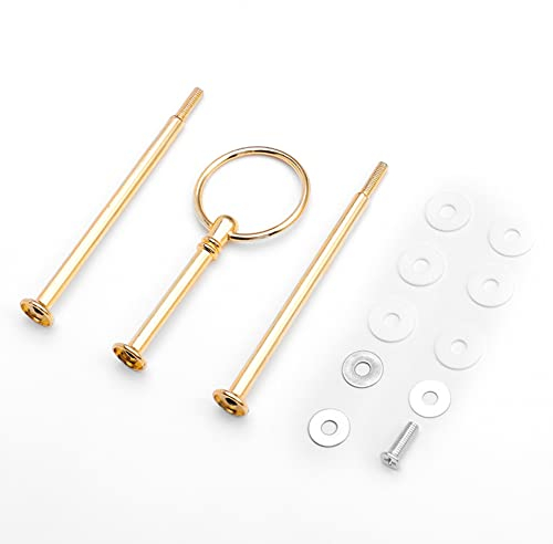 3 Tier Cake Stand Plate Handle Fittings Round Hardware Rod Center Post for Wedding Birthday Party Dessert Display Fruit Display