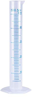 Cilindro Graduato in Plastica Cilindro Di Misura Laboratorio Laboratorio Graduato Beaker Test Liquid Container 50ml