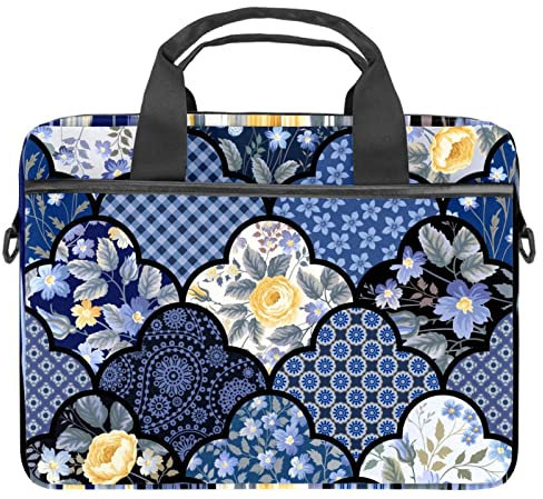 Roses Japan Blume Laptop Schultertasche Messenger Bag Crossbody Aktentasche Messenger Sleeve für 13 13,3 14,5 Zoll Laptop Tablet Protect Tote Bag Case, mehrfarbig, 11x14.5x1.2in /28x36.8x3 cm