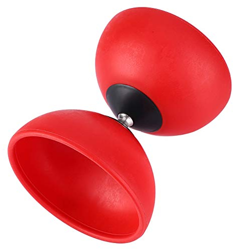 SUNGOOYUE Ensemble de Diabolo à Triple Roulement, Jouet Chinois Yoyo Juggling Trick avec BâTons Diablolo ColoréS (Rouge)