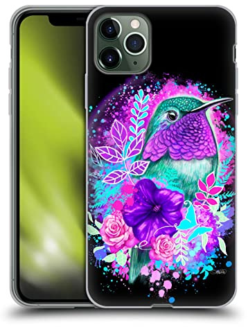 Head Case Designs Offizielle Sheena Pike Violetter Kolibri Geist Tiere Soft Gel Handyhülle Hülle kompatibel mit Apple iPhone 11 Pro Max