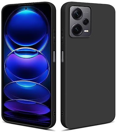 HSP Hülle für Xiaomi Redmi Note 12 Pro+ 5G [Staubabweisend] Handyhülle | Premium TPU Silikon Case Schutzhülle | Kratzfest Stoßfest Fallschutz | Kameraschutz Displayschutz | Passgenau Dünn | Schwarz