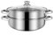LCPUD Steamer for Cooking, 18/8 Stainless Steel Steamer Pot, Food Steamer 8.6 Inch Steam Pots with Lid 2-Tier for Cooking Vegetables, Seafood, Soups, Stews and Pasta