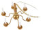 Perfeclan 1/87 Miniatur Kronleuchter Modell Kerze Deckenlampe Diorama Modell Layout Lichter für Puppenhaus Garten Sand Tisch Layout Ornamente, Gold 14,5cmx6cm