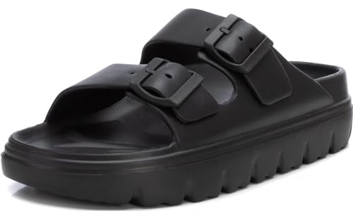 XTI - Chancla Mujer Negro - Calzado Cómodo y Versátil - Moda casual - Modelo 14255001 (Talla 37)