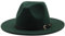 HEYANN Fedora Hut Damen Herren mit breiter Krempe Filzhut Klassische mit Gürtelschnalle Filz Unisex Trilby-Hut Panama Jazz Huts für Damen Herren (M, Armeegrün)