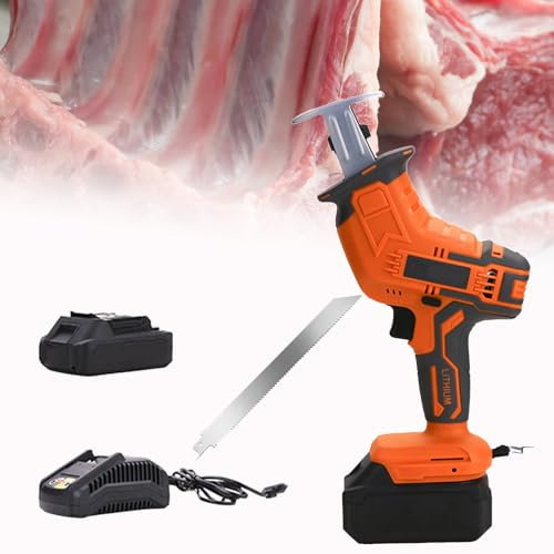 WDDEYYDS Sega Alternativa Sega per Ossa Portatile Sega Alternativa a Batteria Macchina da Taglio per Macellaio con Sega a Nastro Sega a Mano elettrica Taglierina per Carne,A