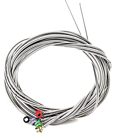 Juego de 5 Piezas de Cuerdas de Acero Inoxidable con Extremos de Bola de Color para Piezas de Repuesto de Bajo EléCtrico de 5 Cuerdas
