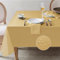 Softalker Tischdecke Herbst 140x240 cm Rechteckig Abwaschbar Wasserabweisend Tischdecken Jacquard-Geometrischem Table Cloth Fleckschutz Tischtuch Tischwäsche Gold Deko für Outdoor Garten Party Camping