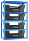 Himimi Scaffalature da Garage a 5 Ripiani Regolabili, Scaffali in Metallo Pesante, Unità di Scaffalatura per Garage, Capannone, Officina, Cantina, Magazzino, Dispensa, 90 x 40 x 180 cm, Blu