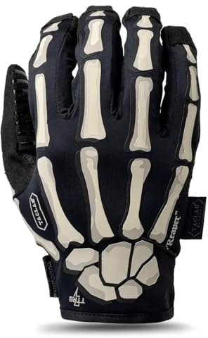 TACLAB Reaper Skeleton Gloves - Thin and Lightweight for Summer, Airsoft, Paintball, Cycling, Motorcycle, Multipurpose (Black, L)