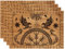 Artoid Mode Braun Wikinger Baum des Lebens Rabe Helm der Ehrfurcht Platzsets 4er Set, 30x45cm Urlaub Tischsets Platzdeckchen Küche Party Deko
