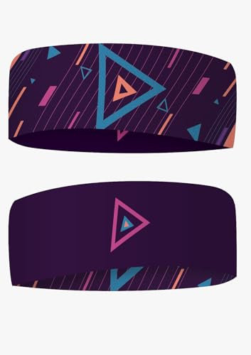 Sport Stirnband – Nachhaltig, Nahtlos, Elastisch (Magenta Orange Blau)
