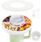 Leerweii Snack Tray with Lid for Stanley Cup 40oz, Silicon Snack Bowl Stanley Cup Accessories with Spill Stopper Set & Straw Cover Cap & Bottom Boot, Fits 40 oz Quencher H2.0 (White)