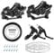 Trkimal Bicycle Disc Brake Kit Front Rear Caliper Brake Disc Set 160mm Rotor, Brake Handles Brake Cables Brake Levers Cable Kit for For Mountain Road Bike, Riding Bicycle (160mm Brake Sets)
