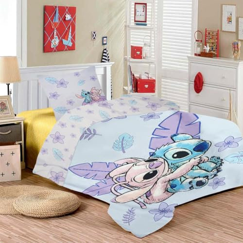 YANAYANA Kinderbettwäsche 135x200 cm, Weiche Kinder Bettwäsche Set, mit Kissenbezug 80×80 cm, Kinderbettwäsche, 3D Anime Cartoon Drucken Kinderbettwäsche (Cartoon 2set 009)